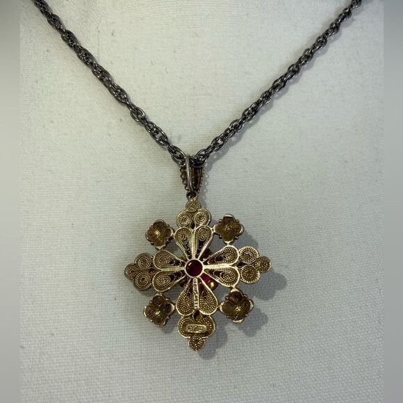 Sterling Silver Jerusalem Cross Pendant - Picture 8 of 9